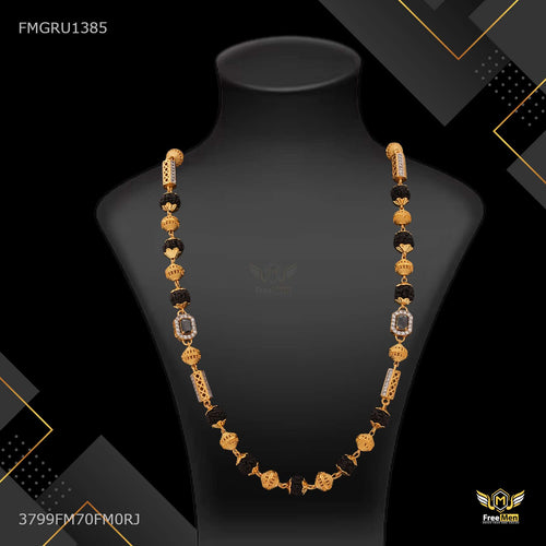 Classic Black AD Box Shini Rudraksha mala For Men