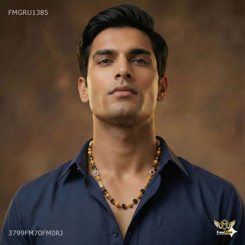 Classic Black AD Box Shini Rudraksha mala For Men